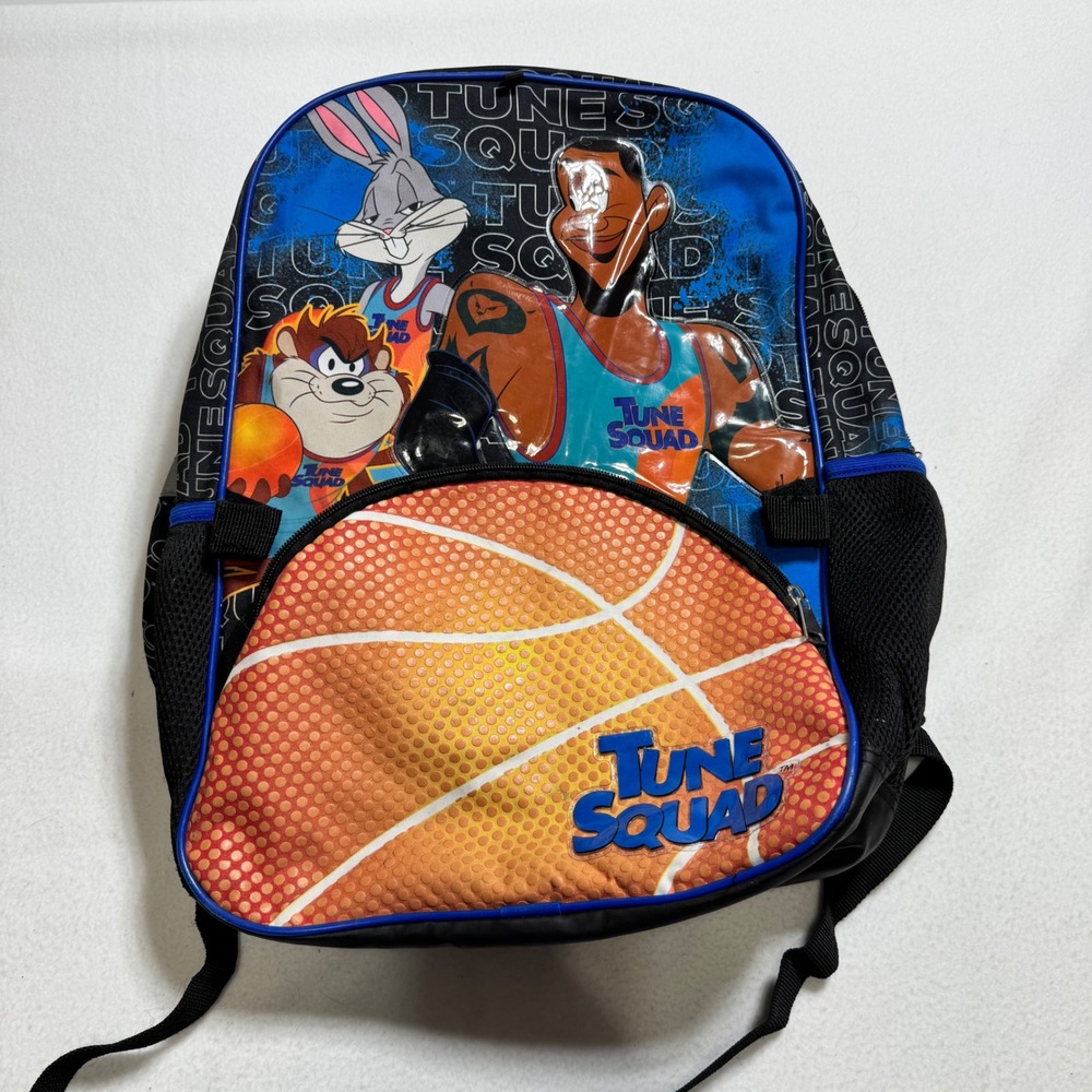 Space Jam A New Legacy Tune Squad Backpack LeBron James Bugs Bunny Taz Blue Bag